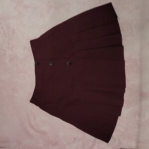 AEROPOSTALE Burgundy Pleated Skirt, Size 2